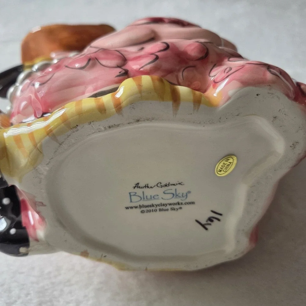 Blue Sky‎ Pink Teapot Precious Flamingo Unique Collectable Heather Goldminc Gift